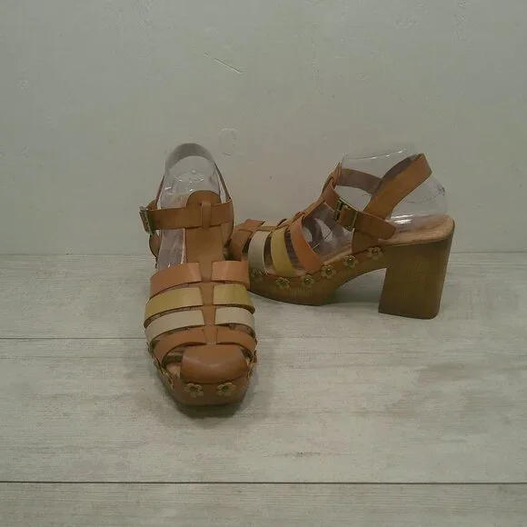 KORKS Willow Comfort Platform Boho Chunky Heels Floral Earth Tone Size 11 M - Picture 3 of 14